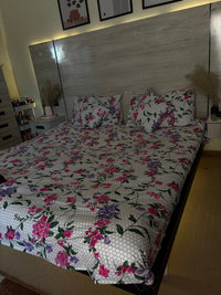 Cotton-Satin Bedsheet Set 3